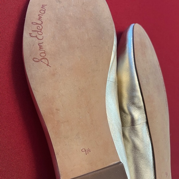 Sam Edelman leather gold flats, size 9.5. - Picture 4 of 11